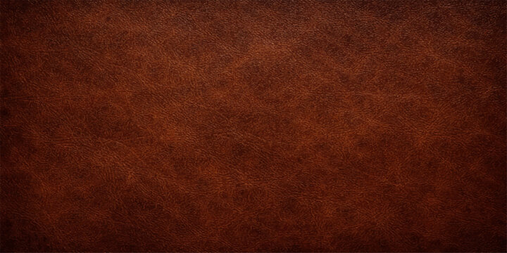 A dark and aged brown leather texture background features a vintage grunge pattern with a rough, textured surface and an antique material design perfect for a weathered parchment wallpaper backdrop