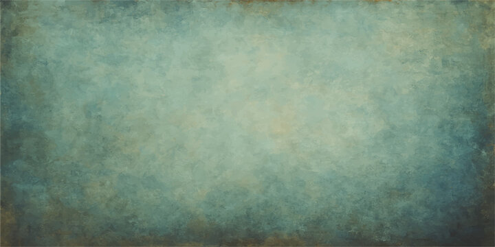 Vintage grunge blue background with aged brown paper texture and a stained antique wall pattern featuring a worn retro canvas design for a blank grungy backdrop. nostalgic, dirty, art, page, textured