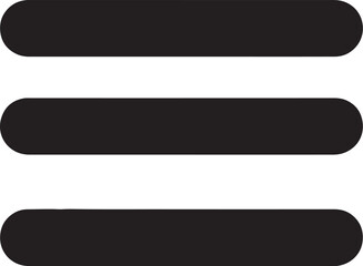 Obraz premium Three Black Rounded Rectangles Aligned Vertically with White Background also transparent background vertical alignment