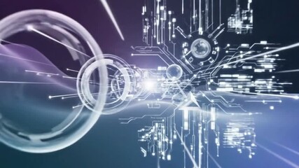 Abstract visualization of decentralized finance concepts featuring ethereal light beams connecting glowing geometric shapes and digital circuits - Powered by Adobe