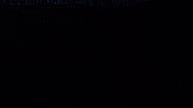 Abstract CRT pixel glitch with RGB scanlines and digital noise, creating a distorted screen texture. Ideal for glitch VFX overlays, retro video effects, analog distortion, and tech motion graphics.
