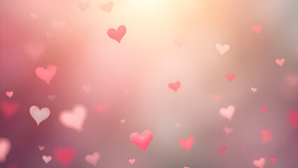 Valentine&rsquo;s Day background featuring 3d hearts, valentines day greeting card, red roses, balloons, and gifts