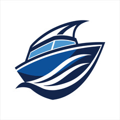 Nautical Boat Emblem Logo Template