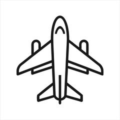 Aircraft Line Icon Vector Illustration