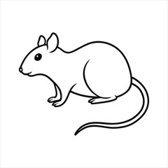  Rat Line Art Clipart Vector