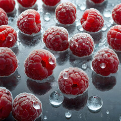 raspberries and blueberries