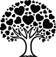Fototapeta premium Tree of hearts Vector