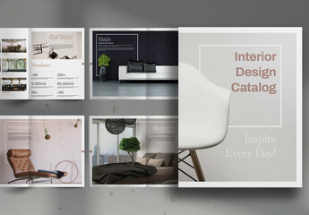 Copper Brown Interior Design Catalog Brochure Layout