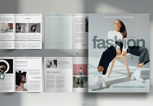 Hunter Green Fashion Editorial Brochure Layout