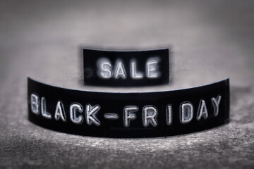 Inscription, sale on Black Friday.