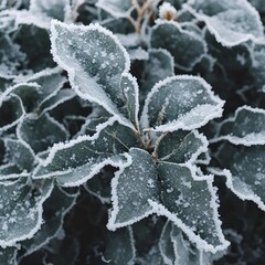 frost on leaves