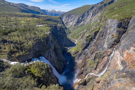 V&oslash;ringsfossen, preciptious waterfall, Norway