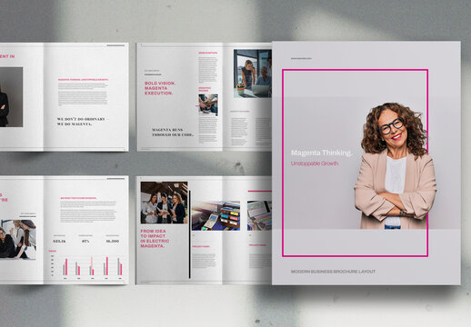 Magenta Empowering Women Entrepreneurs Brochure Layout