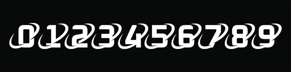 Creative typography font text number 1 to 10 logo design vector template. © Rachmad