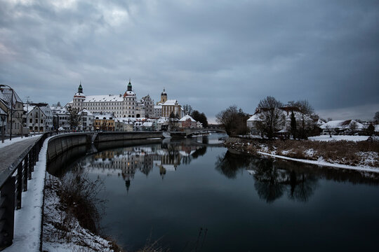 Bavaria. Neuburg an der Donau. Danube. Castle.