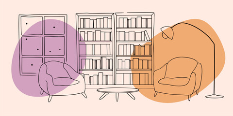 Winter Wonderland Library Scene © Ritaaym