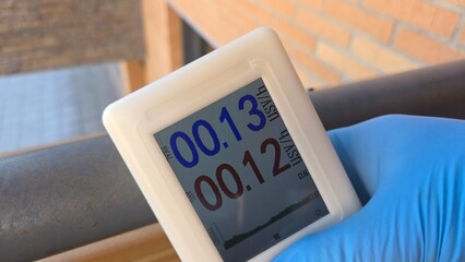 Radiation measurement concept with a geiger counter developed for safety monitoring