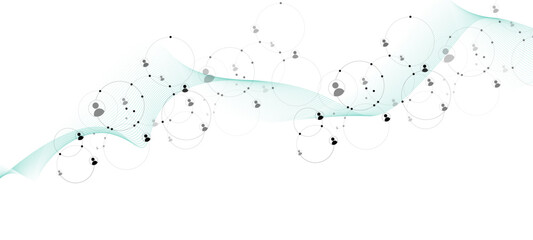 abstract music backgroundNetwork background. Connections with points, lines, and people icons. Vector technology background abstract floral background