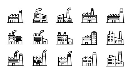 Obraz premium Industrial factory buildings and manufacturing plants