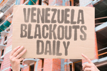 "Venezuela Blackouts Daily" Power cuts occur repeatedly. POWER. CUTS. OCCUR. REPEATEDLY. DAILY.