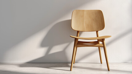 Light oak dining chair minimalist design