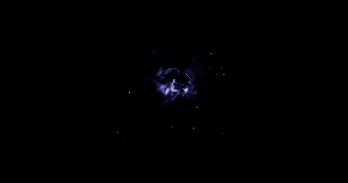 energy aura muzzle flash effect on black background