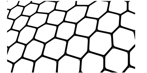 Obraz premium Football Goal Net Hexagon Mesh Pattern Vector Texture