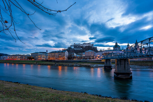 Panoramic view of the old town of Salzburg in Austria. - Powered by Adobe