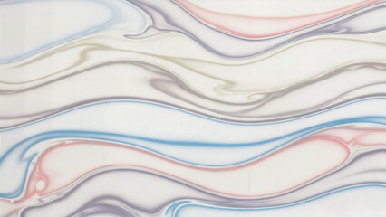 Soft pastel wavy liquid marble effect with swirling colors on white background
