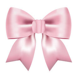 Pink bow with no background vector
