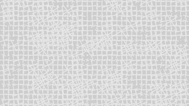 Seamless loop animation of a soft gray backdrop with hand-drawn white sketch grid and subtle, sporadic pencil-like movements for modern, minimalist textured backgrounds