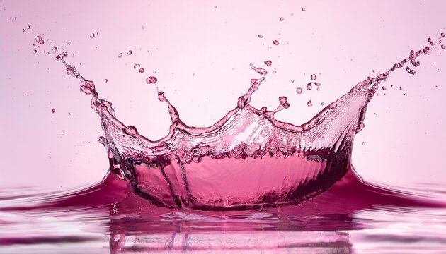 pink water splash - Powered by Adobe