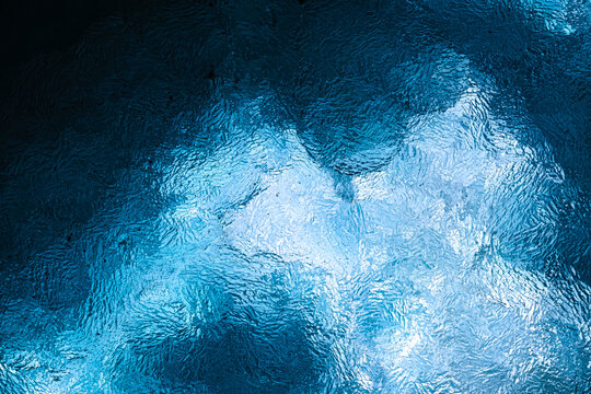Backlit blue Hemimorphite crystals. Specimen from Palabanda, M'fouati district, Republic of Congo. Micro photography extreme close-up. microscope mineral crystal photography