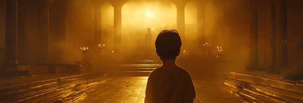 Young Samuel's Calling: A Divine Encounter in the Temple at Night