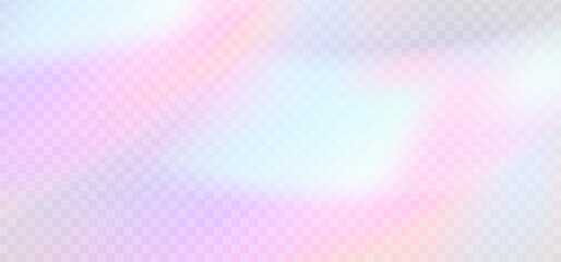 Crystal glass prism with holographic reflections and rainbow flare effect. 