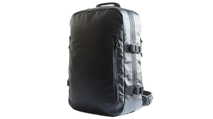 Naklejka premium Compact Travel Backpack Waterproof Black Isolated