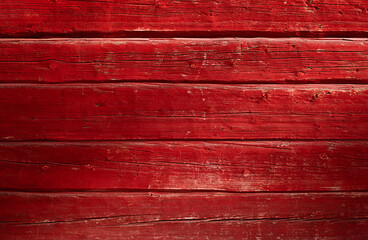 Red wooden planks texture background © Анна О