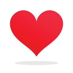 Vector Red Heart Icon Symbol