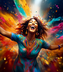 Illustration - Wild with happiness and love  - AI Generated