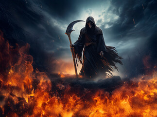 Illustration - The Grim Reaper - Hell on Earth