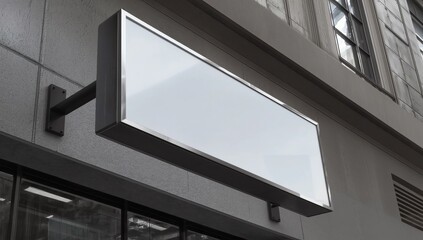Mock up Signage Blank shop sign Square shape Exterior 