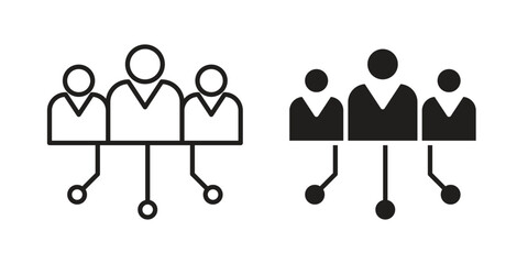 HR strategy icons in trendy flat style. Icon design, logo, app, UI. Vector illustration