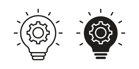 Innovation icons in trendy flat style. Icon design, logo, app, UI. Vector illustration