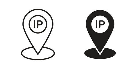 Fototapeta premium IP icons in trendy flat style. Icon design, logo, app, UI. Vector illustration
