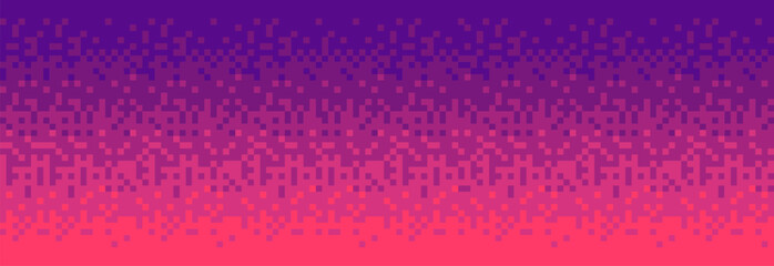 Pixel art background. Seamless background. Vector illustration of the sky. © Bohdan
