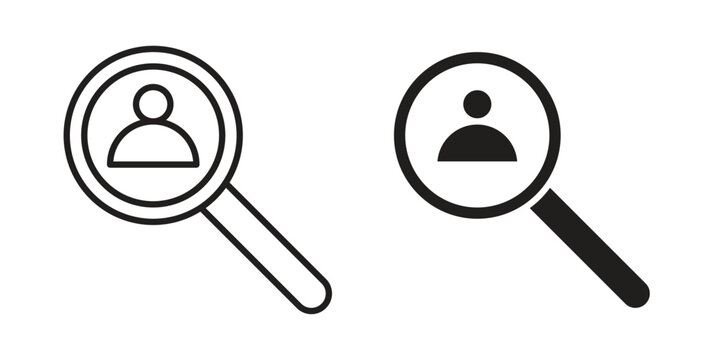 Job candidate icons in trendy flat style. Icon design, logo, app, UI. Vector illustration