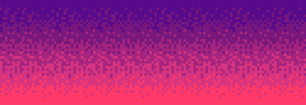 Pixel art background. Seamless background. Vector illustration of the sky.