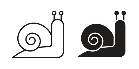 Snail icons in trendy flat style. Icon design, logo, app, UI. Vector illustration © iconic
