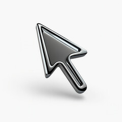 Shiny 3D Chrome Mouse Cursor Arrow Pointer Click