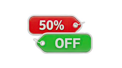 50% Off Sale Price Tags